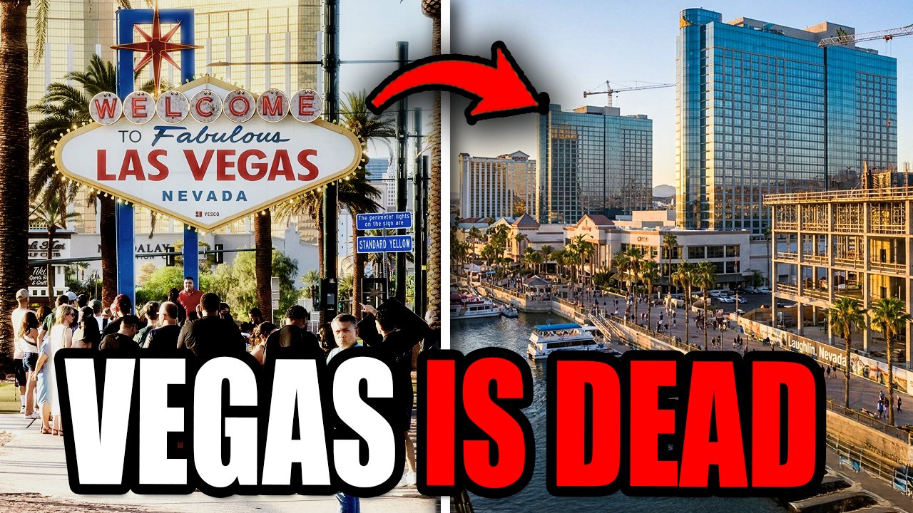 The documentary examines Laughlin casinos and riverfront tourism as Las Vegas faces falling visitor numbers and rising travel costs.